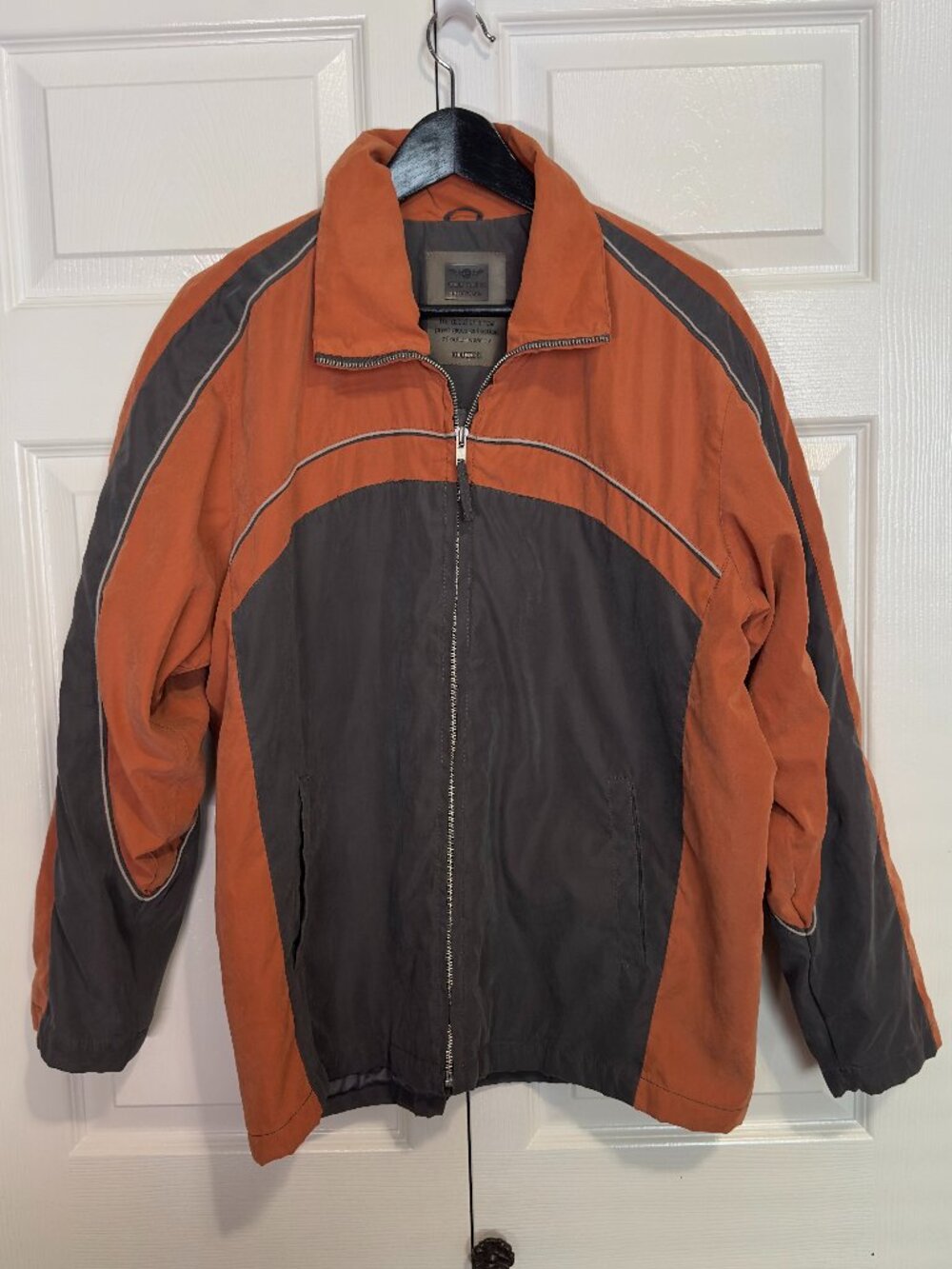 Vintage Koutons Outerwear Colorblock Windbreaker Jacket Orange Gray Size L